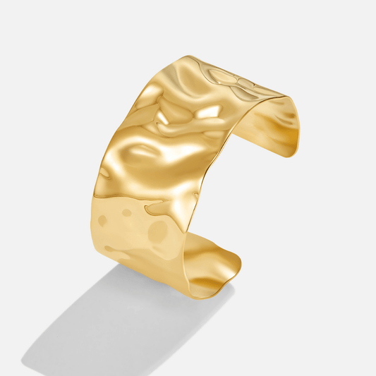 Bransoletka Cuff z 18K Złota - Wodoodporna Bransoletka
