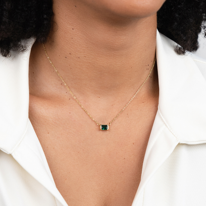 Naszyjnik Monica Green Emerald - Wodoodporny Naszyjnik