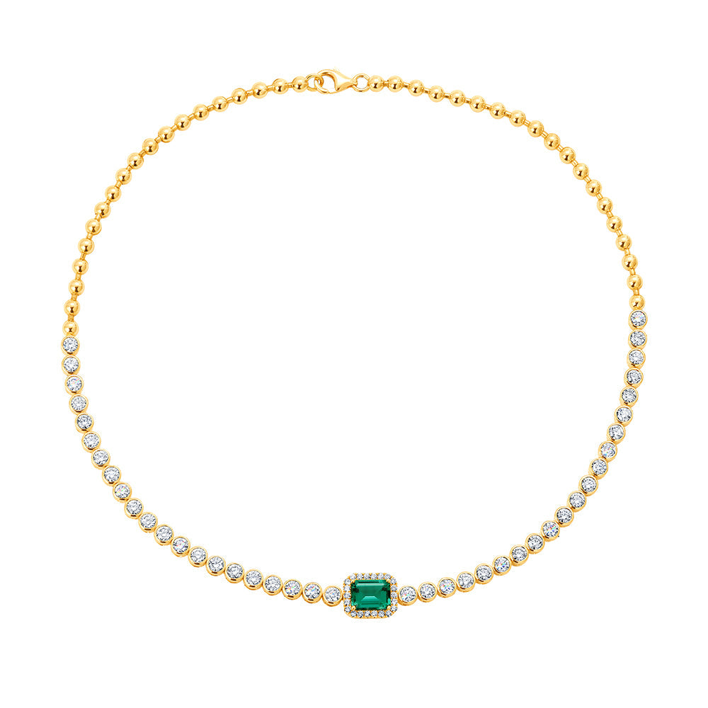 Emerald Tennis Necklace