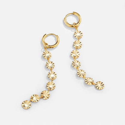 Kolczyki Amari - Wodoodporne Kolczyki 18K Gold Disc