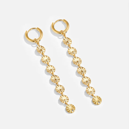 Kolczyki Amari - Wodoodporne Kolczyki 18K Gold Disc