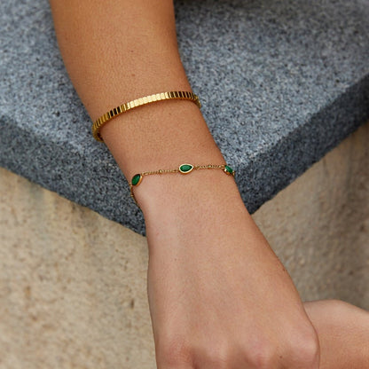 Bransoletka Arizona Green Stone - Wodoodporna Bransoletka