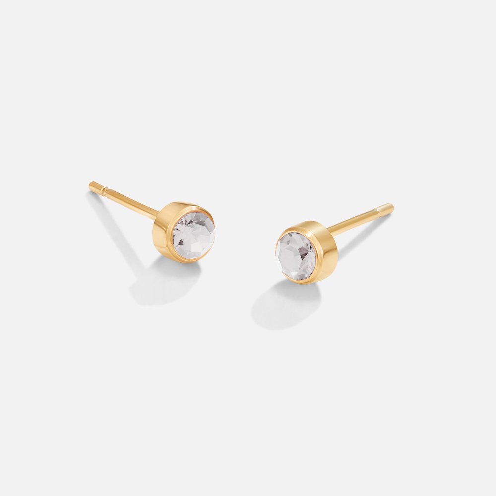 Kolczyki z kamieniem urodzinowym - Wodoodporne eleganckie kolczyki