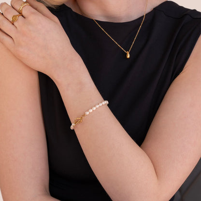 Bransoletka Link Pearl Cara - Wodoodporna Bransoletka