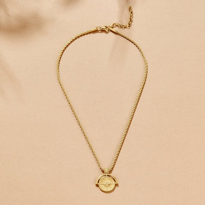 Naszyjnik z Monetą Celestial Gold - Wodoodporny Naszyjnik