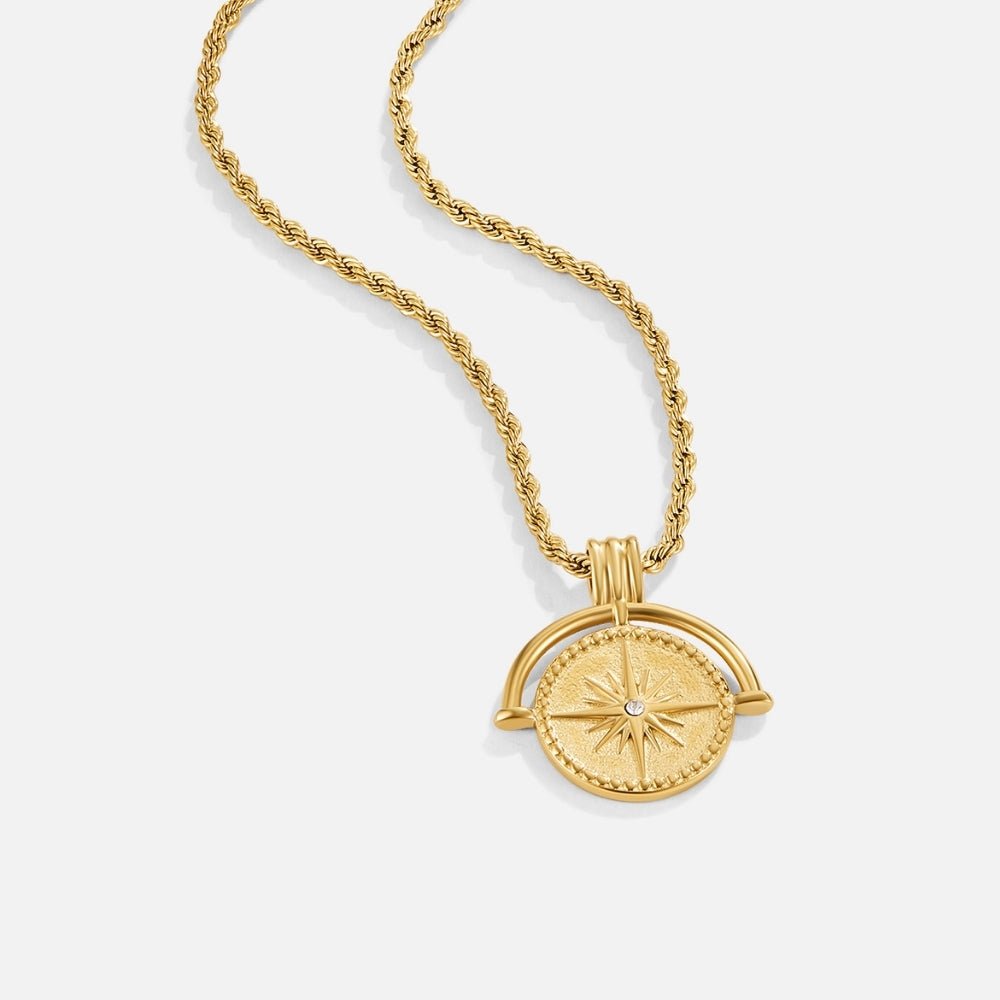 Naszyjnik z Monetą Celestial Gold - Wodoodporny Naszyjnik