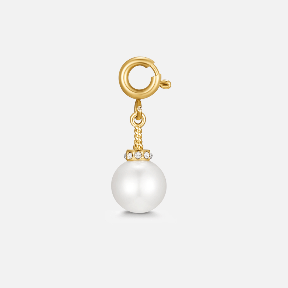 Kryształowy i Perłowy Charm - Wodoodporny Charm