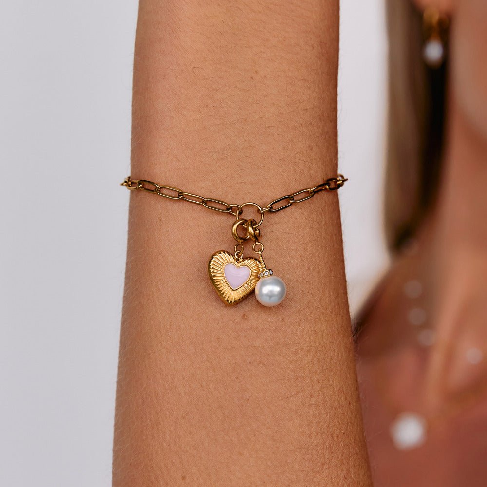 Kryształowy i Perłowy Charm - Wodoodporny Charm