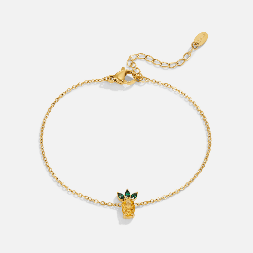 Bransoletka Kryształowa Ananas - Wodoodporna Bransoletka
