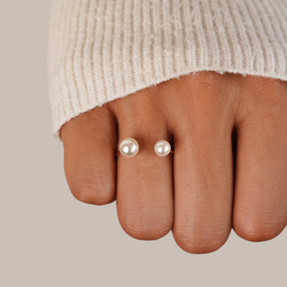 Durya Double Pearl Wrap - Oszałamiający Pierścionek
