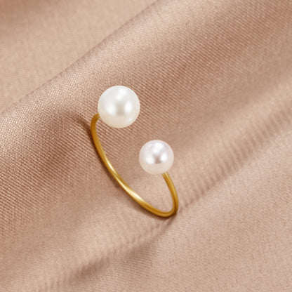 Durya Double Pearl Wrap - Oszałamiający Pierścionek