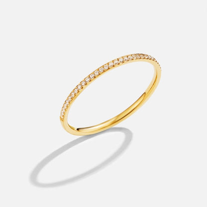 Pierścionek Kryształowy 18K Eternity - Wodoodporny Pierścionek