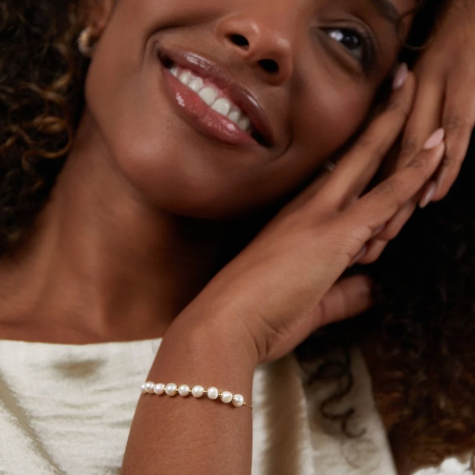 Eva - Elegancka Bransoletka z perłami słodkowodnymi