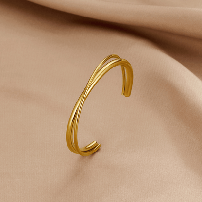 Bransoletka Eva Gold Twist - Wodoodporna Bransoletka