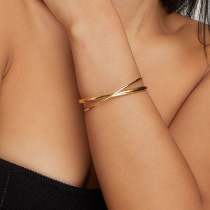 Bransoletka Eva Gold Twist - Wodoodporna Bransoletka