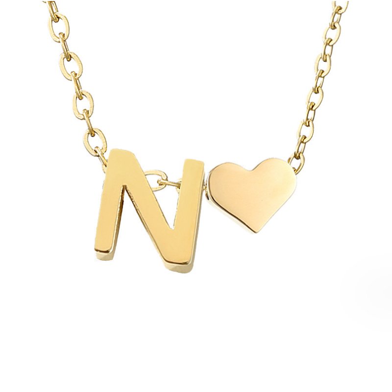 Złoty Naszyjnik Forever Love - Wodoodporny Naszyjnik