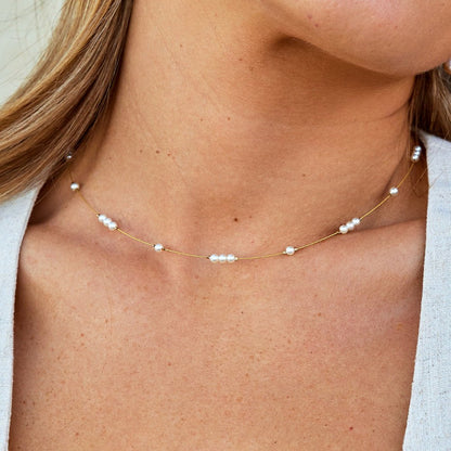 Naszyjnik Gigi Pearl Choker - Wodoodporny Naszyjnik