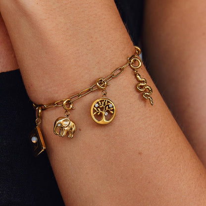 Złote Drzewo Życia Charms - Wodoodporne Charms