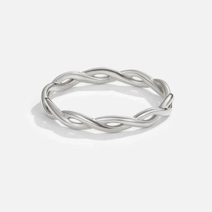 Infinity 18K Srebrny Pierścionek Twist - Wodoodporny