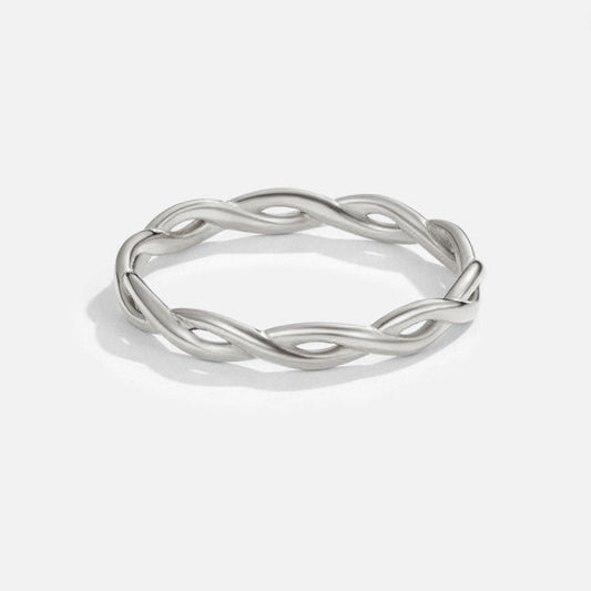 Infinity 18K Srebrny Pierścionek Twist - Wodoodporny