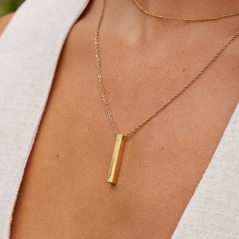 Naszyjnik Lala Gold Bar - Wodoodporny Naszyjnik
