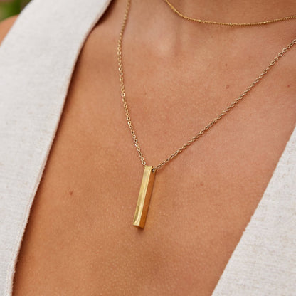 Naszyjnik Lala Gold Bar - Wodoodporny Naszyjnik