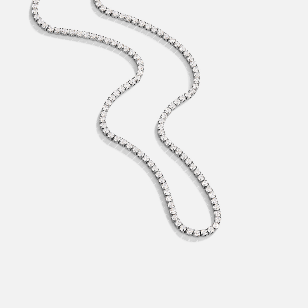 Cordelia - Wodoodporny Naszyjnik z Kryształem Srebrnym