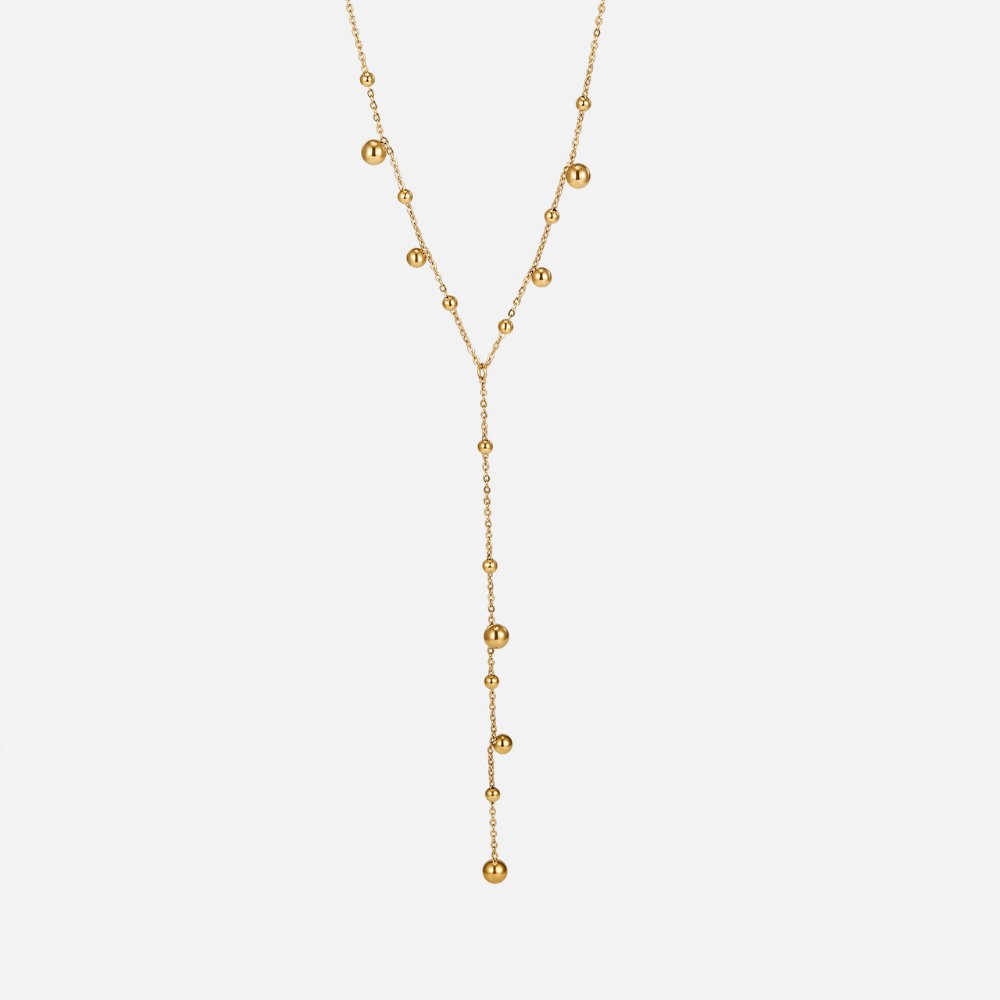 Naszyjnik z Frędzlami Lovi Gold Beads - Wodoodporny Naszyjnik