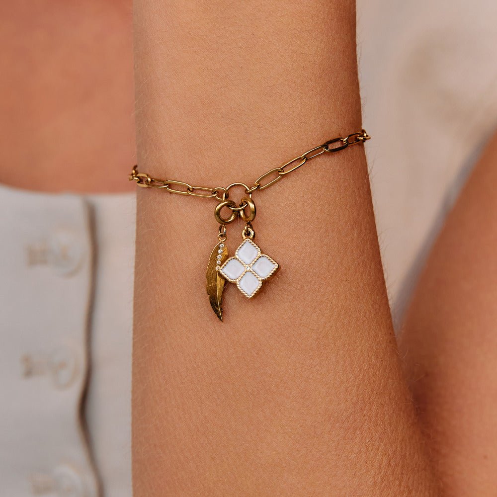 Szczęśliwy Kryształowy Klee Charm - Wodoodporny Charm