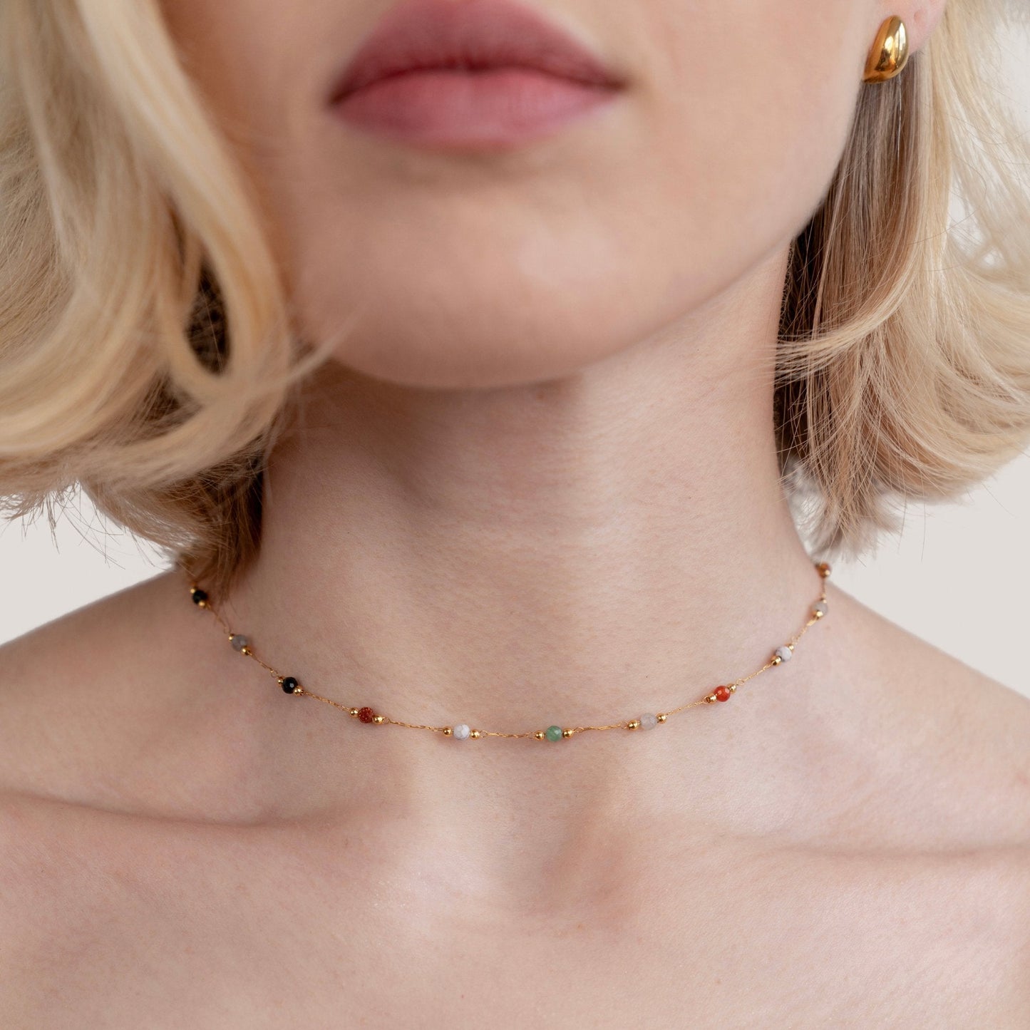 Naszyjnik z Kamieniami Beads Lulu - Wodoodporny Naszyjnik