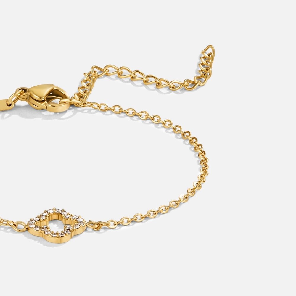 Bransoletka Luxe Crystal Clover - Wodoodporna Bransoletka