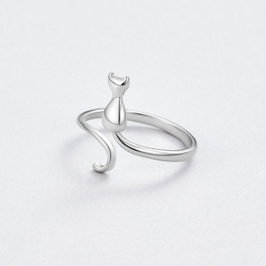 Srebrny Pierścionek Kocura o Północy - Wodoodporny Pierścionek