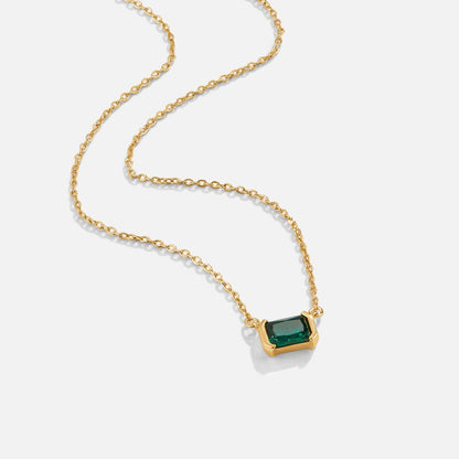 Naszyjnik Monica Green Emerald - Wodoodporny Naszyjnik