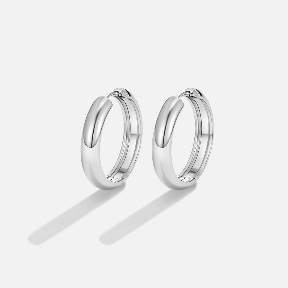 Kolczyki Nona Classic Silver Hoop - Wodoodporne Kolczyki