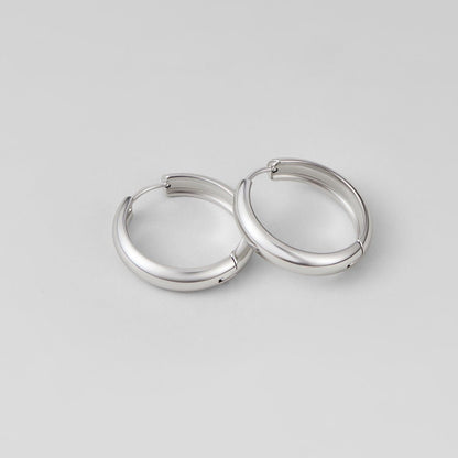 Kolczyki Nona Classic Silver Hoop - Wodoodporne Kolczyki