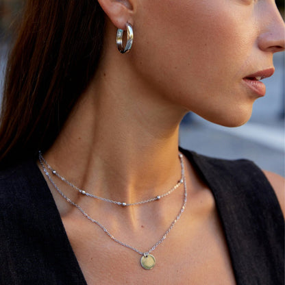 Kolczyki Nona Classic Silver Hoop - Wodoodporne Kolczyki