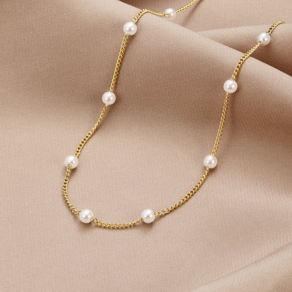 Naszyjnik Nura Pearl - Wodoodporny Naszyjnik z 18K Złota
