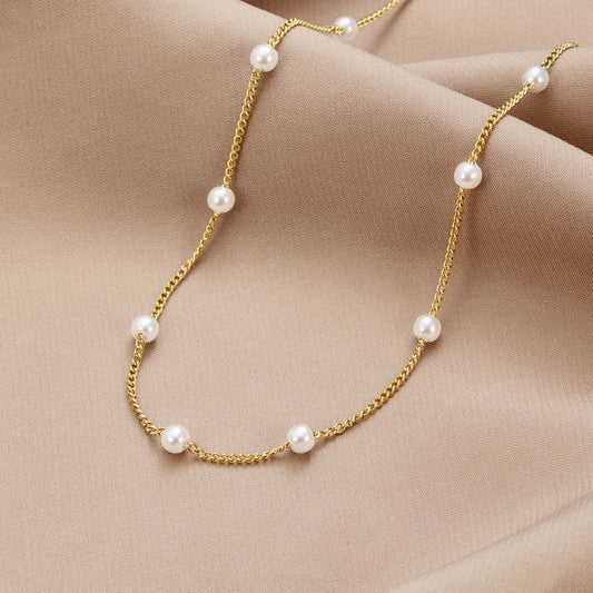 Naszyjnik Nura Pearl - Wodoodporny Naszyjnik z 18K Złota