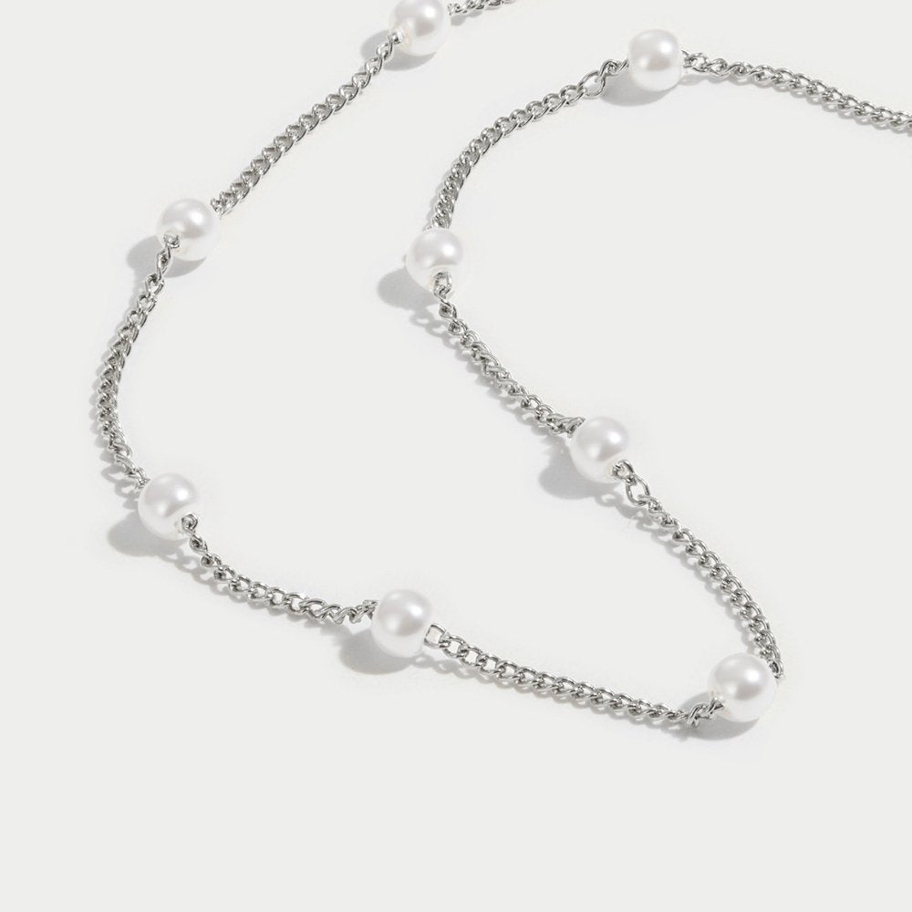 Naszyjnik Nura Pearl Silver - Wodoodporny Naszyjnik
