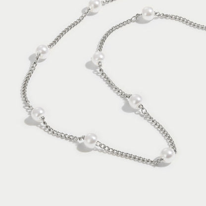 Naszyjnik Nura Pearl Silver - Wodoodporny Naszyjnik