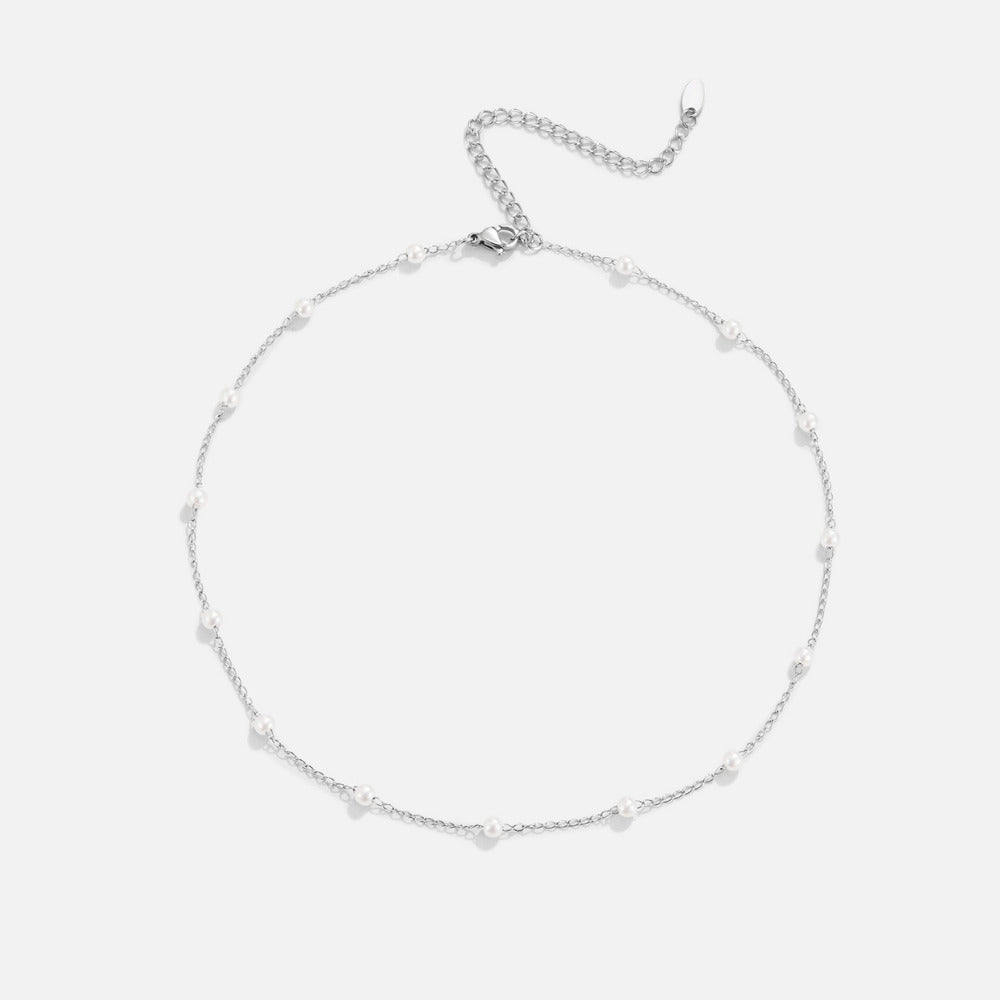 Naszyjnik Nura Pearl Silver - Wodoodporny Naszyjnik