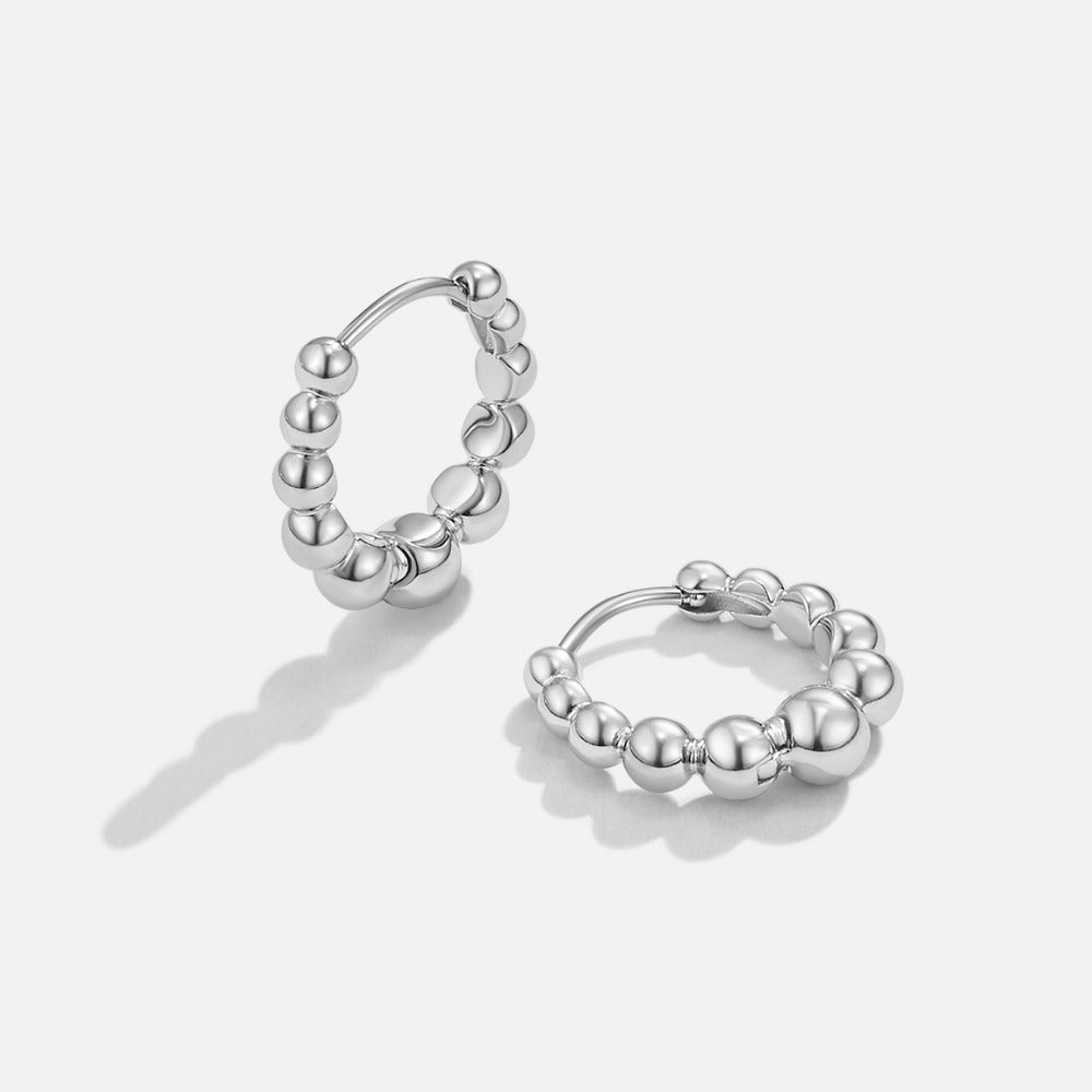 Srebrne Kolczyki Koła Roma - Wodoodporne Kolczyki