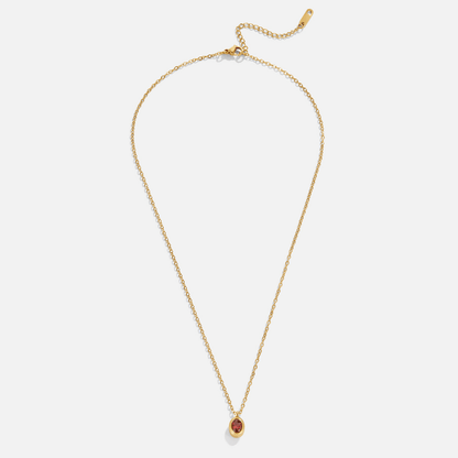 Naszyjnik z Kryształem Ruby Red - Wodoodporny Biżuteria