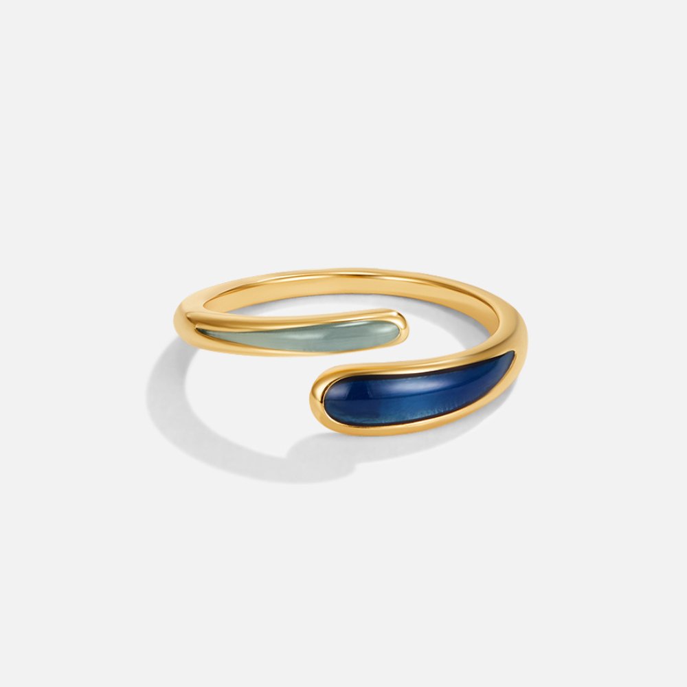 Pierścionek Safira Blue Wrap - Regulowany Pierścionek