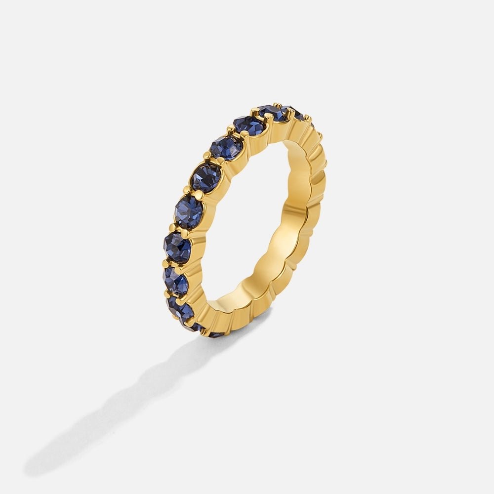 Sapphire Beauty 18k - Wodoodporny Kryształowy Pierścionek