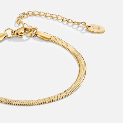 Sarya Snake Chain - Wodoodporna Złota Bransoletka