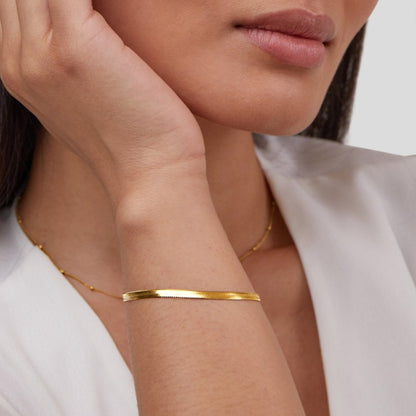 Sarya Snake Chain - Wodoodporna Złota Bransoletka
