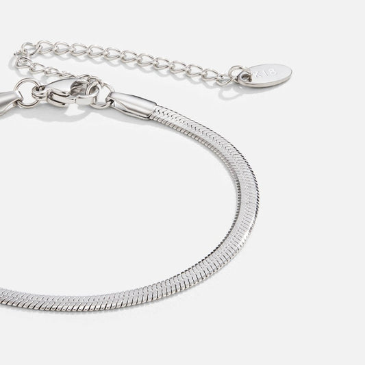 Srebrna Bransoletka Sarya Snake Chain - Wodoodporna Bransoletka