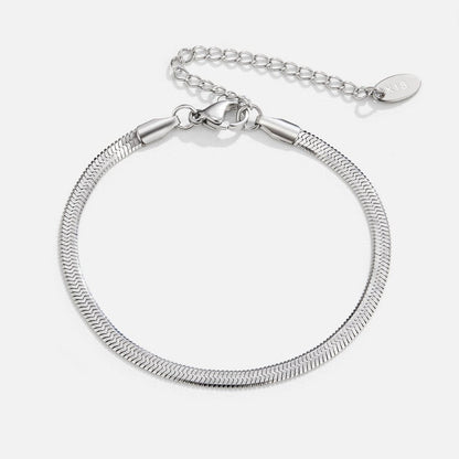 Srebrna Bransoletka Sarya Snake Chain - Wodoodporna Bransoletka