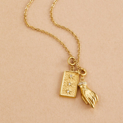 Prosta Naszyjnik z Charms - Wodoodporny Naszyjnik